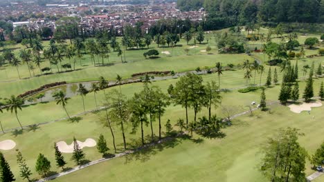 pattern of tropical golf course in bali island