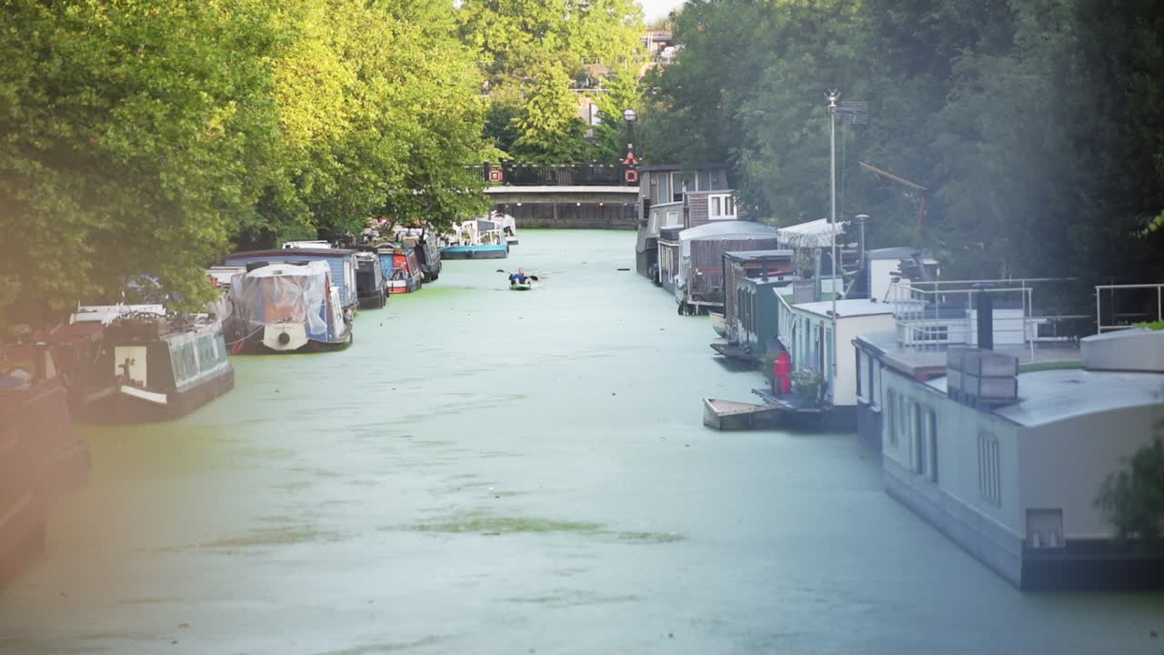 Kayaking in the Canal Rivers of Central London in the United Kingom