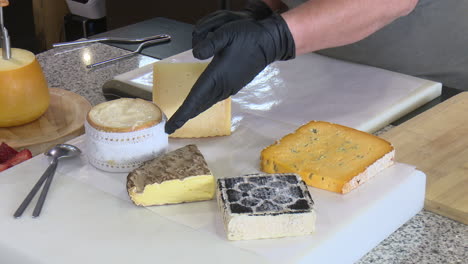 assortment of artisanal cheeses