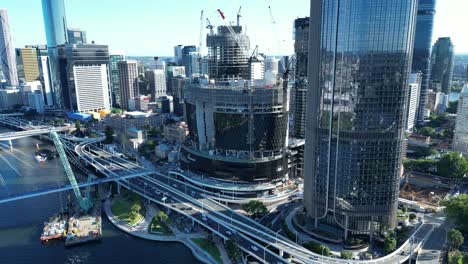 Brisbane's-Queens-Wharf-Casino-development-drone-orbiting-development