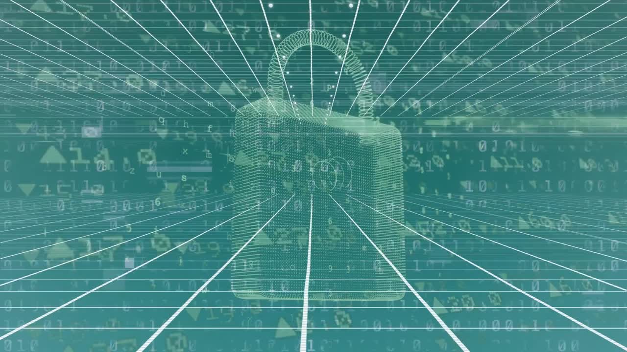 그린 스크린에서 디지털  ⁇ 락과 금융 데이터의 애니메이션