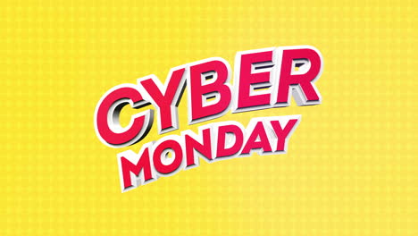 modern and red cyber monday text on yellow gradient 1