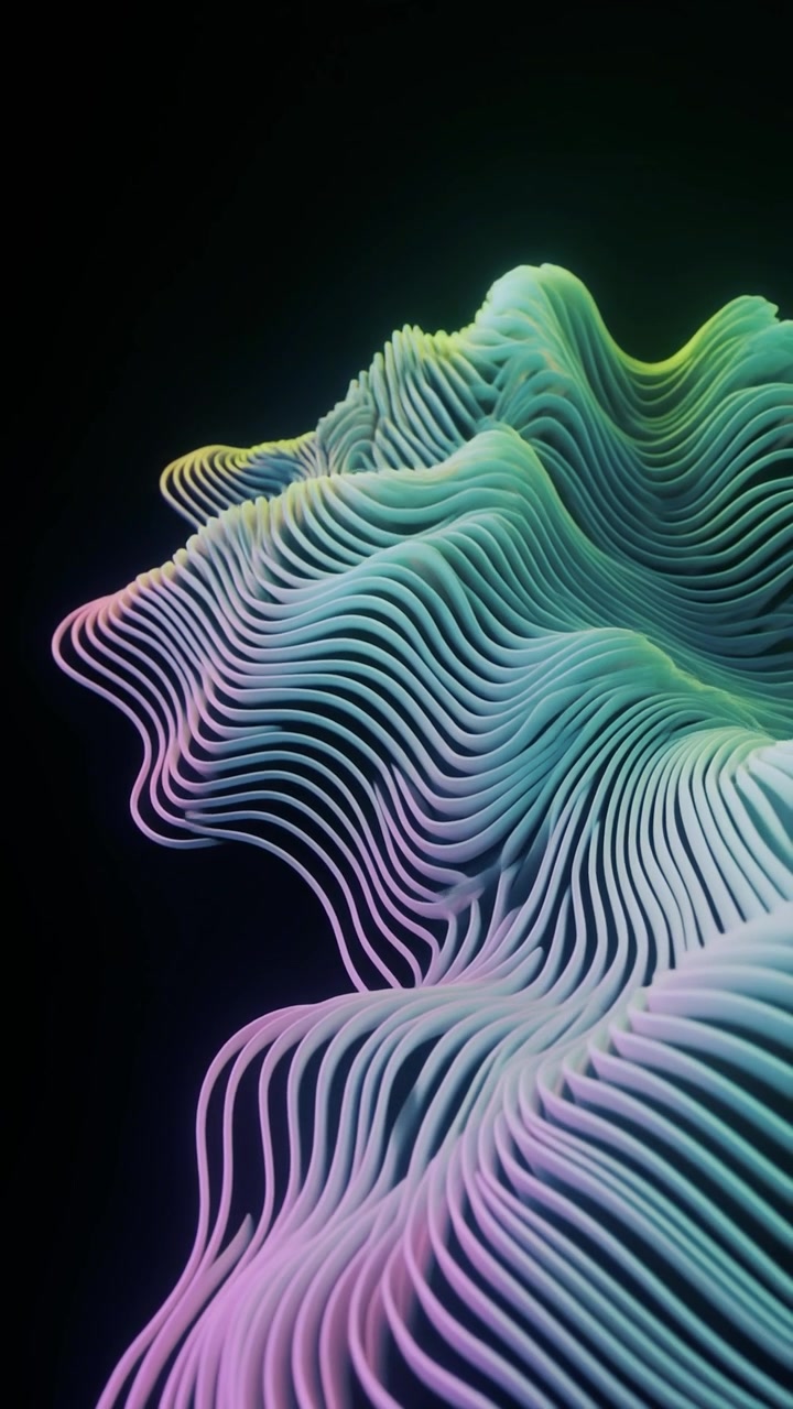 Abstract Flowing Lines Creating a Colorful Gradient Wave Pattern
