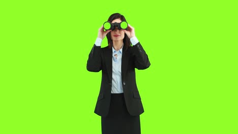 Businesswoman-using-binoculars