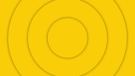 el círculo amarillo del papel de arte de la onda de movimiento de bucle. vídeo de fondo abstracto bucle sin costuras.