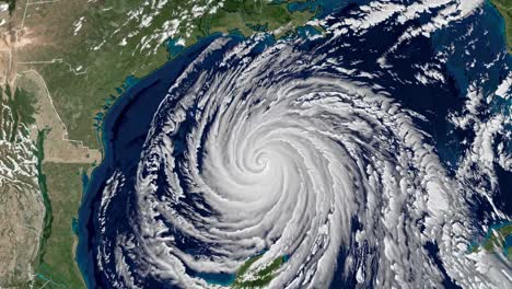 satellite image of a hurricane