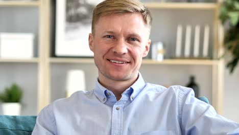 portrait of smiling businessman looking at camera
