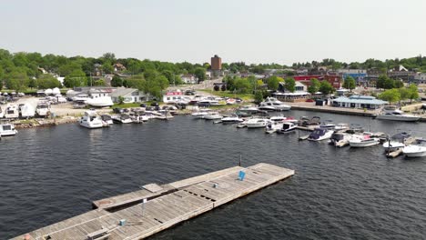 Side-shot-of-the-lake-and-town-of-Midland