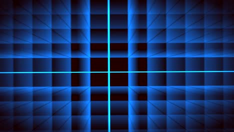 futuristic horizontal blue grid animation with ray of light effect.