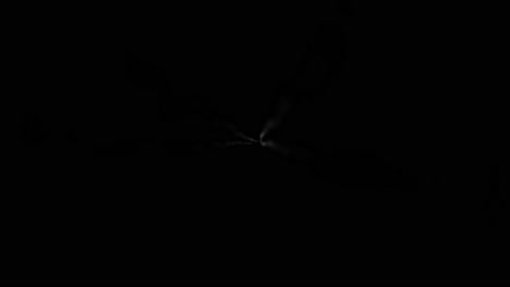 isolated launching missles flying in black solid background
