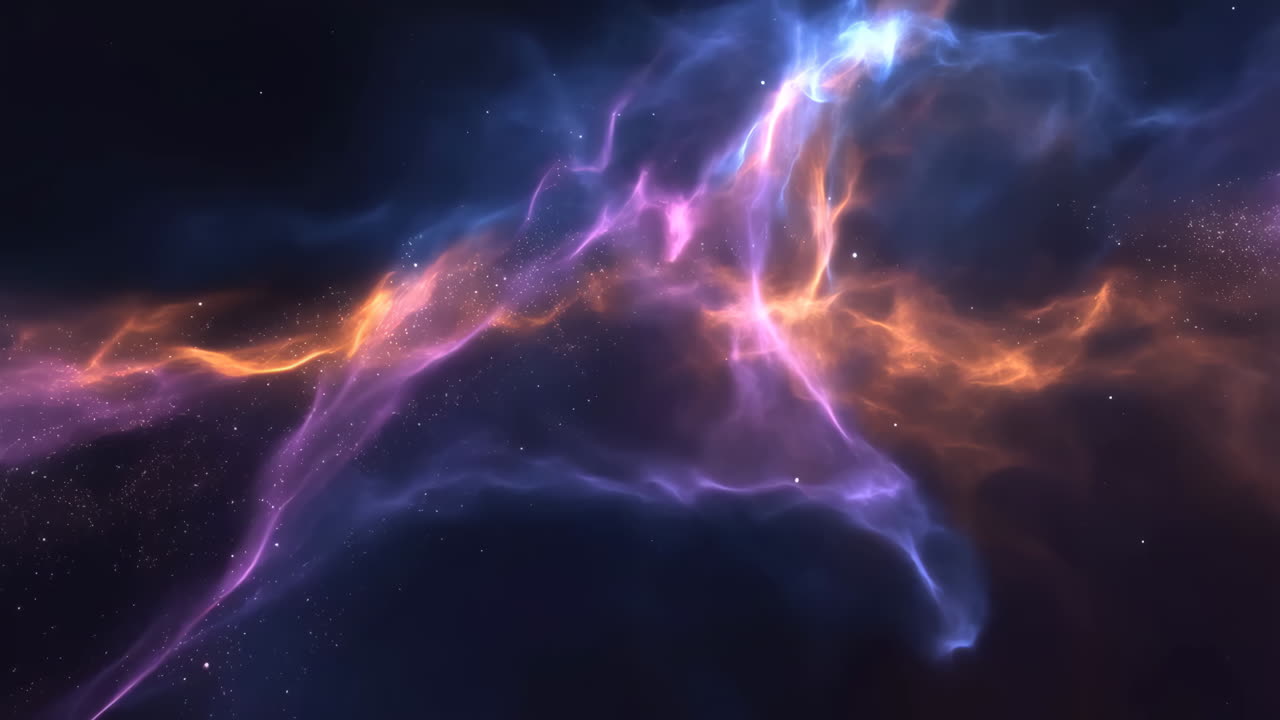 Colorful Cosmic Nebula in Deep Space