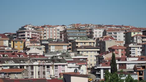 densely packed residential area with many apartment buildings