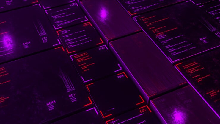 Digitalt interface med kode og datavisualisering