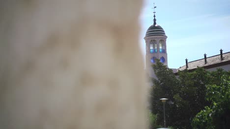 Cultural-place-designed-by-Antonio-Gaudi.-Old-historical-building-at-Barcelona