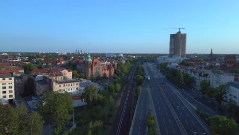 overflight freeway at evening