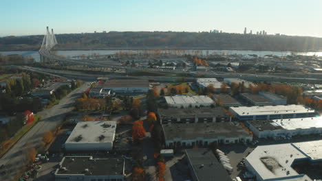 panoramic aerial view of coquitlam, british columbia, canada