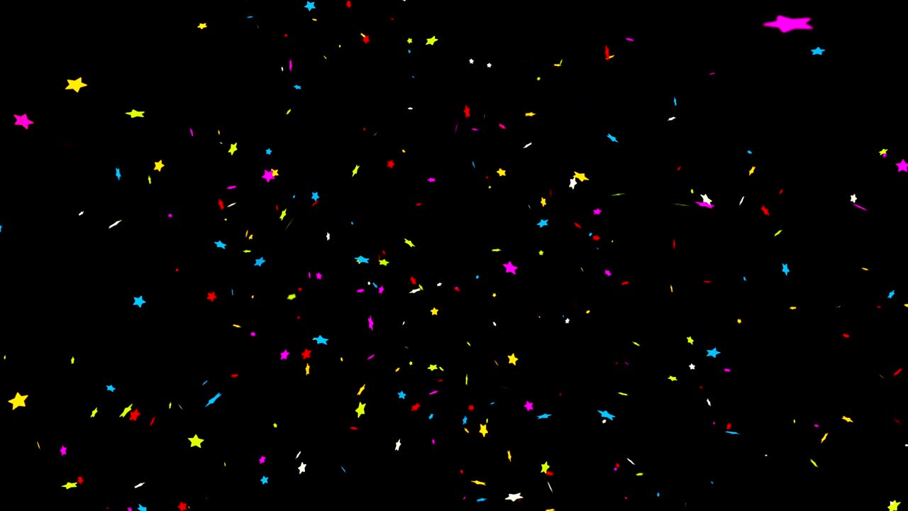 검은색 배경 에 있는 다채로운 콘페티