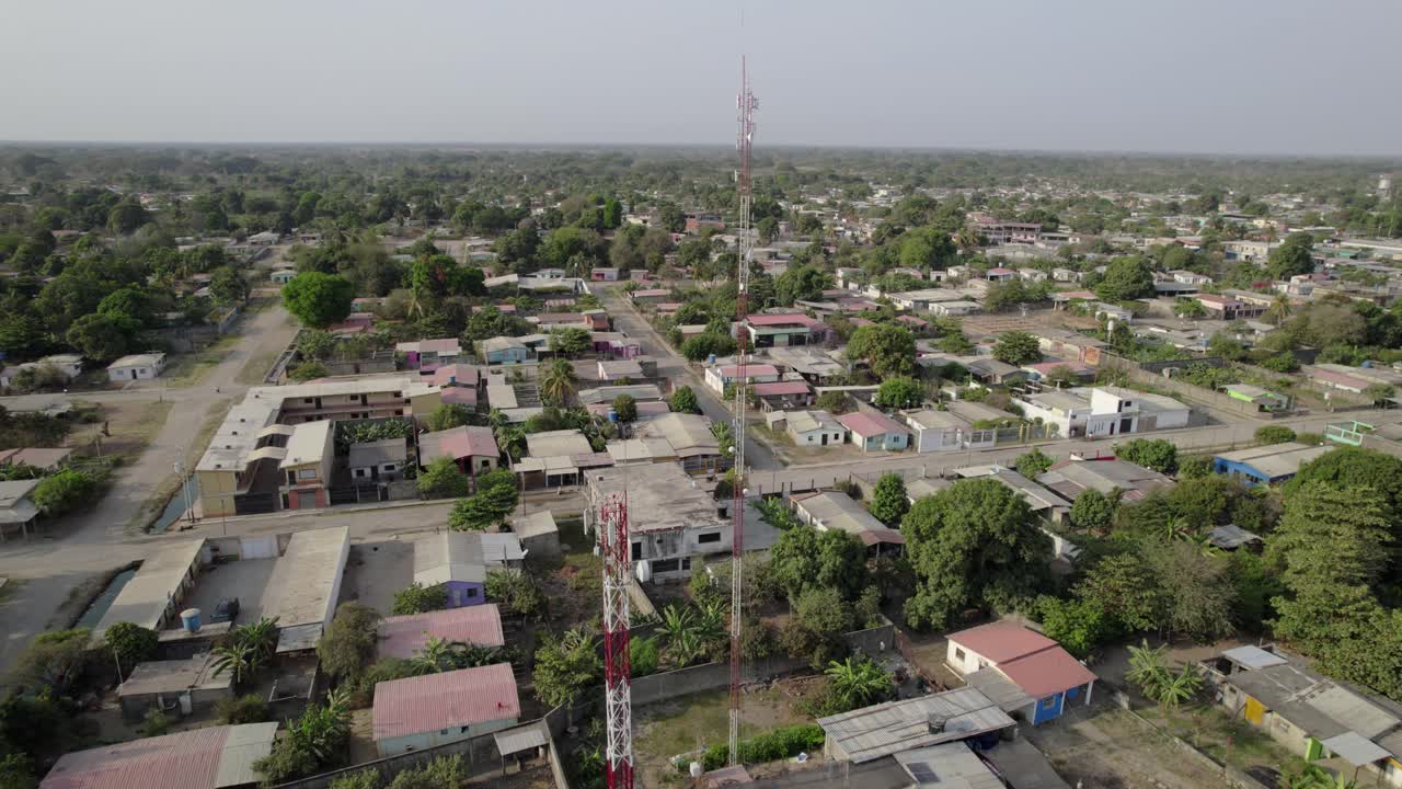 Overhead perspective of a small Venezuelan community in Portuguesa