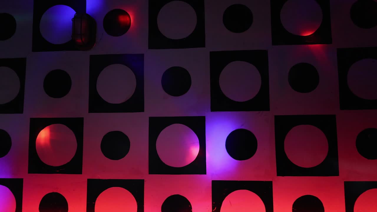 Lights on a wall at a club