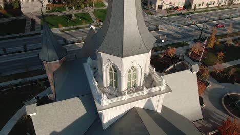 Schöne-Architektur-Des-Stadtzentrums-Von-Provo-Lds-Mormonentempel,-Antenne