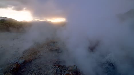 bubbling hot spring in iceland