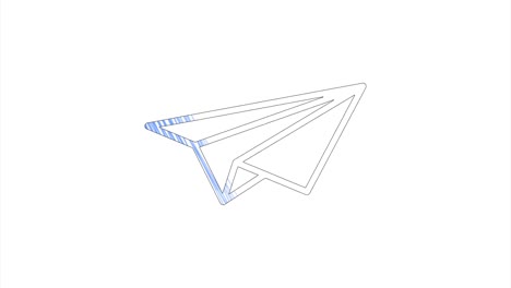 icono de avión en estilo de dibujo a mano. gráficos de movimiento
