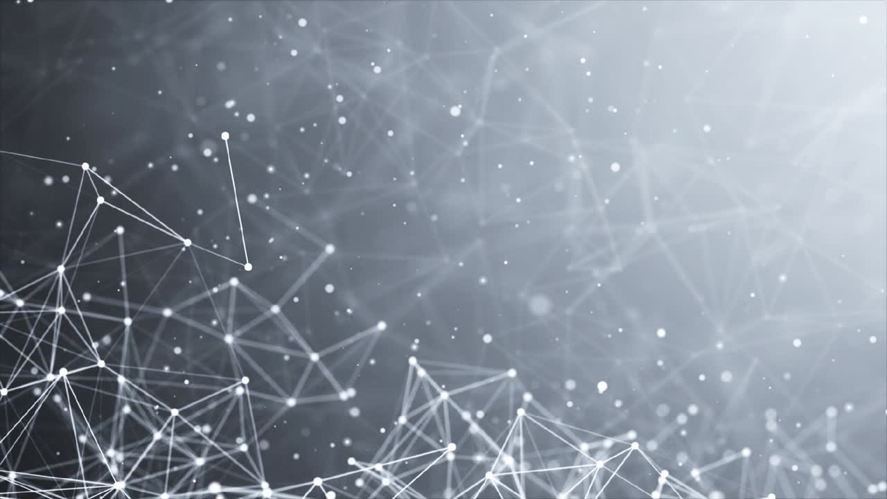 Geometric connected line and dots. Simple technology graphic Loop background