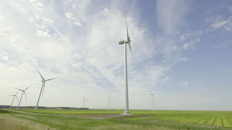 wind turbines in an agricultural field in the netherlands, europe-1