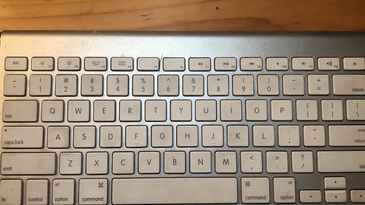 movimiento lento del teclado en la oficina, efectos de zoom