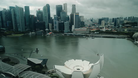 singapore cityscape with artscience museum