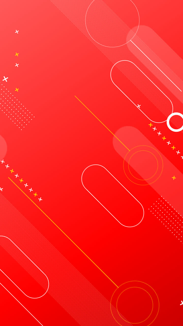 Motion Graphic of Gradient abstract red background with geometric elements