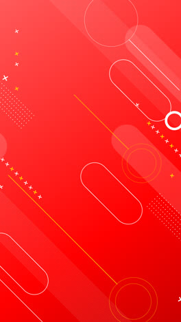 motion graphic of gradient abstract red background with geometric elements