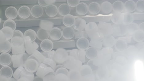 bottle caps in a modern beverage plant