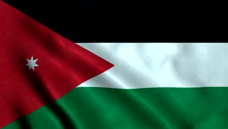 bandera de jordania con un bucle sin costuras de 4k