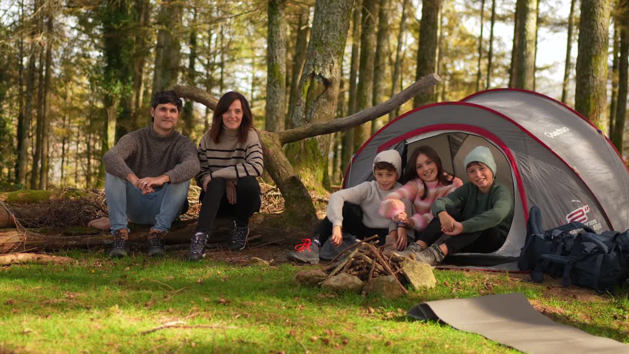 Family Camping Trip in the Forest