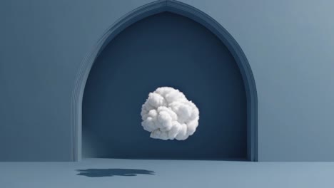 nubes flotantes en un arco moderno