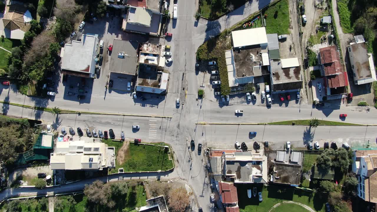vista aérea droen de roda en el norte de corfú grecia