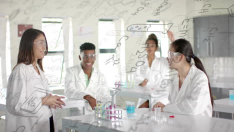 animation of scientific data processing over diverse students in laboratory