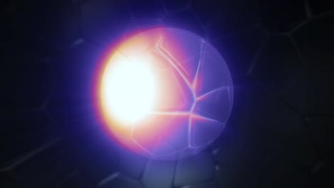 pelota de fútbol geométrica brillante