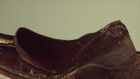 old-used-vintage-leather-dressage-horse-saddle