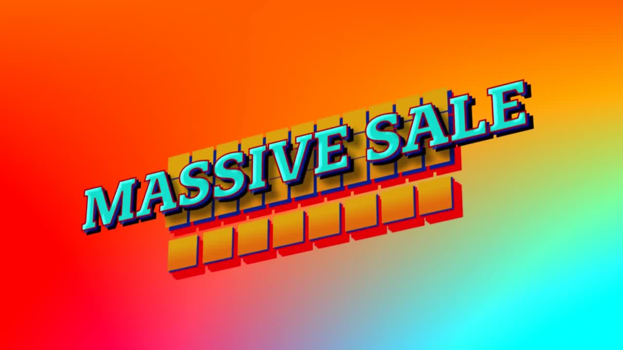 Massive sale graphic on squares