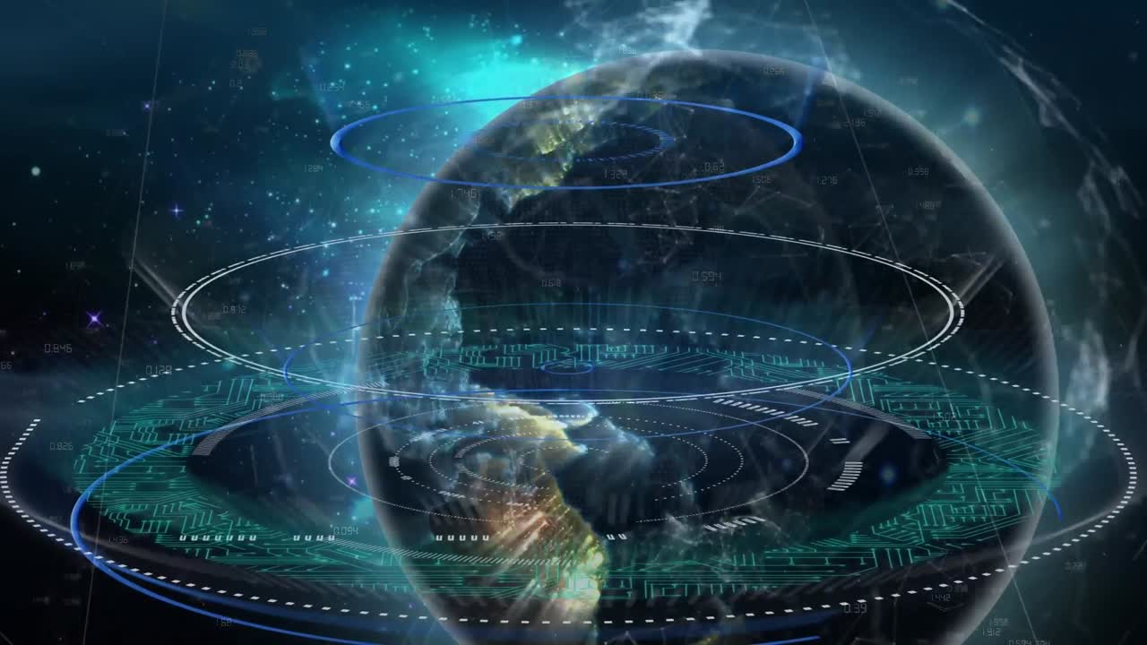 반 ⁇ 이는 지구 위의 연결 네트워크의 애니메이션