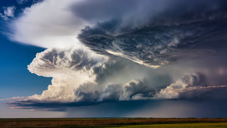 dramatic storm clouds over a field