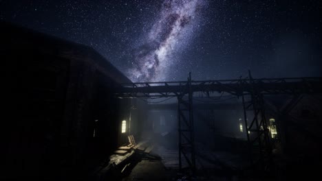 Estrellas-De-La-Vía-Láctea-Sobre-La-Antigua-Fábrica-Abandonada