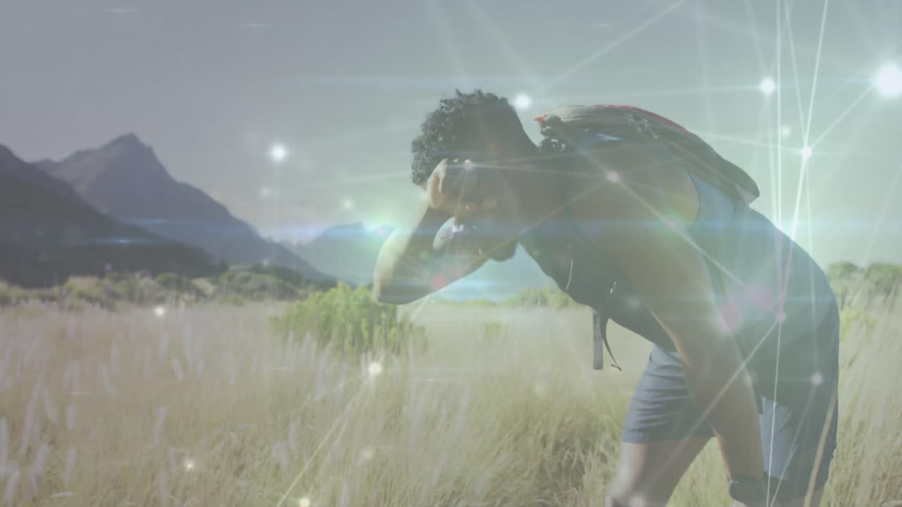 산에서 아프리카계 미국인 남성에 대한 연결망의 애니메이션