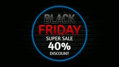 블랙 프라이데이 슈퍼 세일 40% 할인 애니메이션, 모션 그래픽, 배너, 프로모션 비디오
