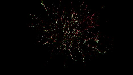 green and red fireworks 4k