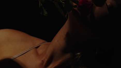 woman with rose