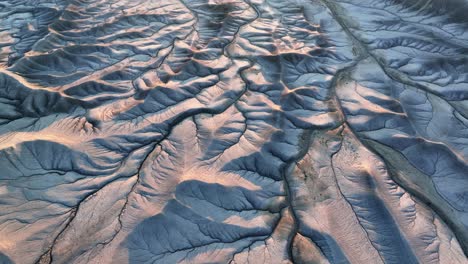 Umlaufbahn-Um-Graues-Ödland,-Konzept-Fremder-Planet-Ohne-Ressourcen,-Luftaufnahme