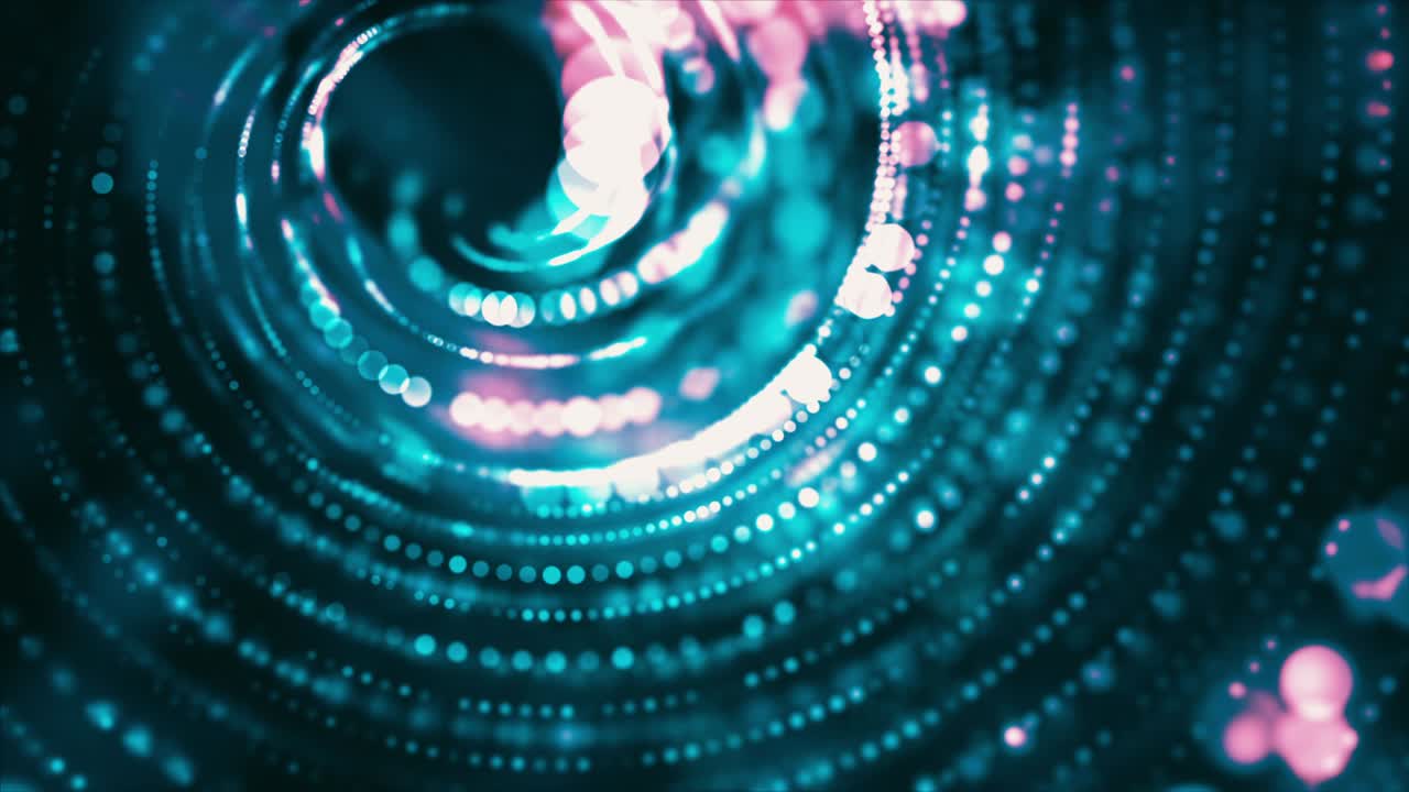 Spiral of lights moving inward, abstract background